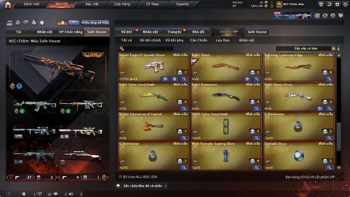 shop acc cf uy tin gia re